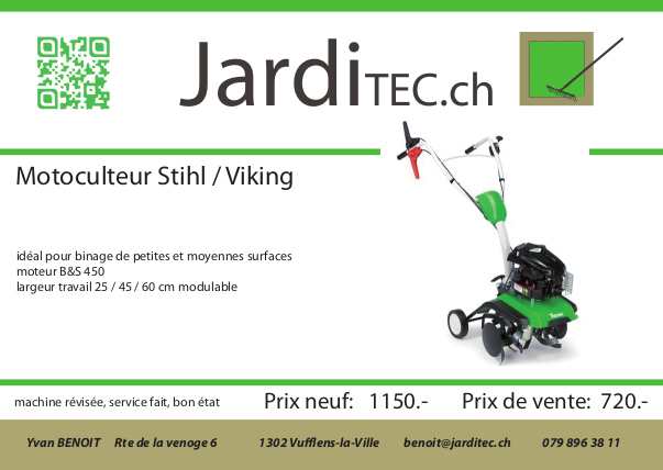 Occasion Jarditec.ch : Agrillette