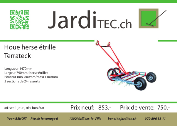 Occasion Jarditec.ch : Houe