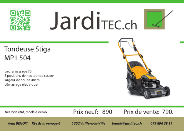 Occasion Jarditec.ch : Stiga