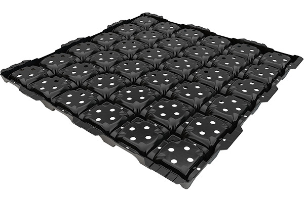 Grille toiture H6 - noir 50cm x 50cm h2,4    /m2