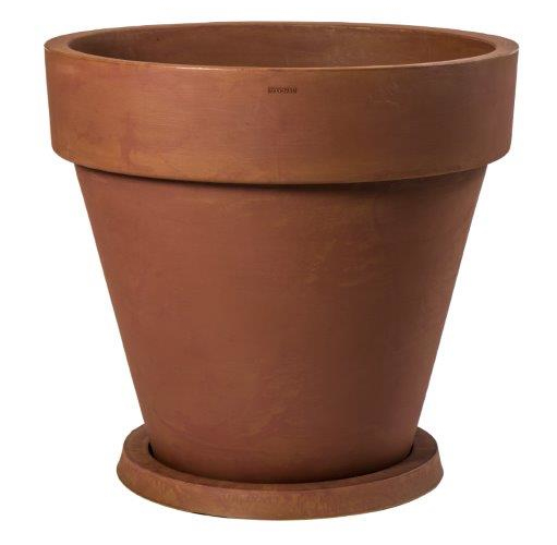 Pot brun rond - h 85cm   diam. 90cm